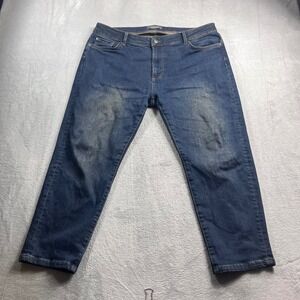 Ash & Erie Mens Jeans 36x25 Dark Wash Denim Tailored Fit For Shorter Men